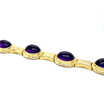 Sweet Tooth - Pures Goldarmband mit Amethysten
