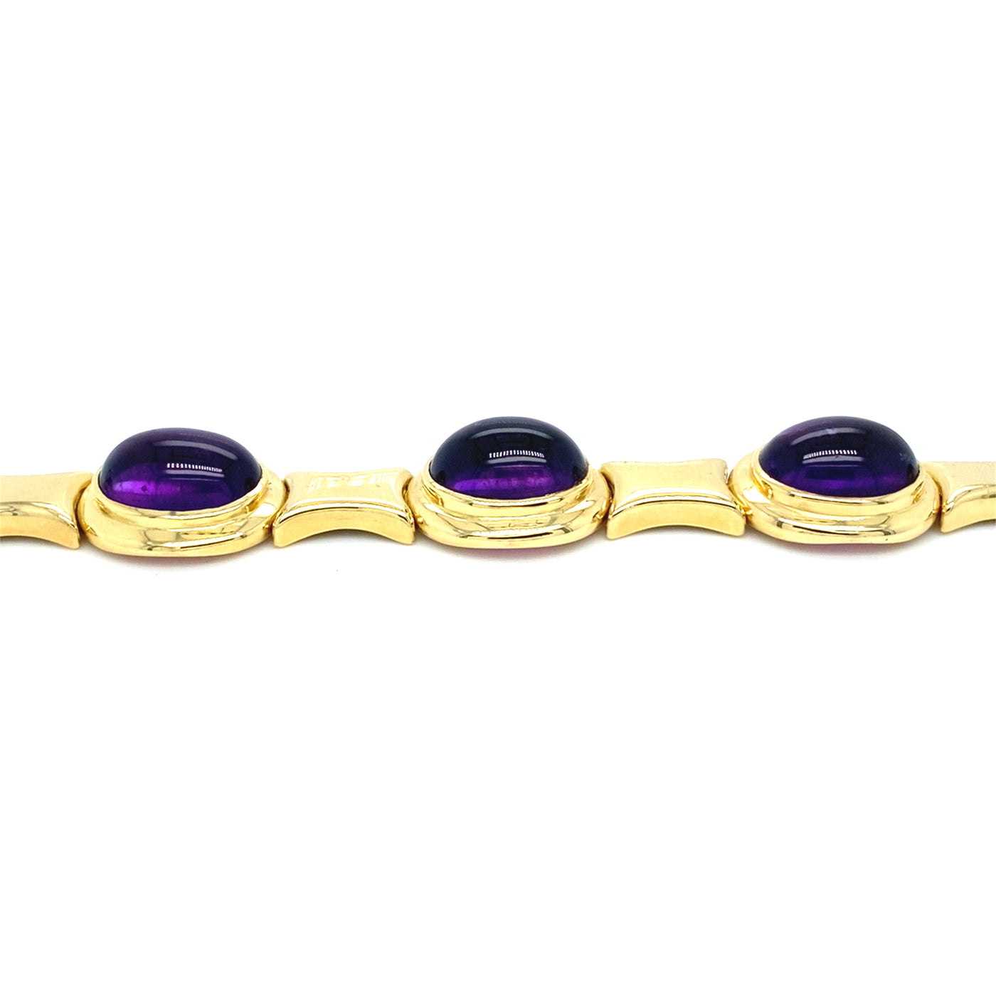 Sweet Tooth - Pures Goldarmband mit Amethysten