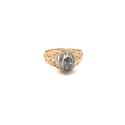 Ornamentaler Ring mit 1 Karat großer Diamantrose