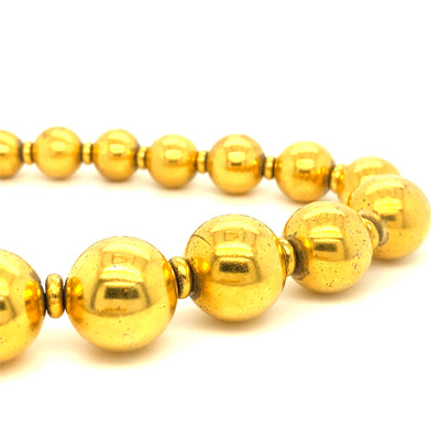 Bowling Gold - Schöne Kugelkette Silber vergoldet