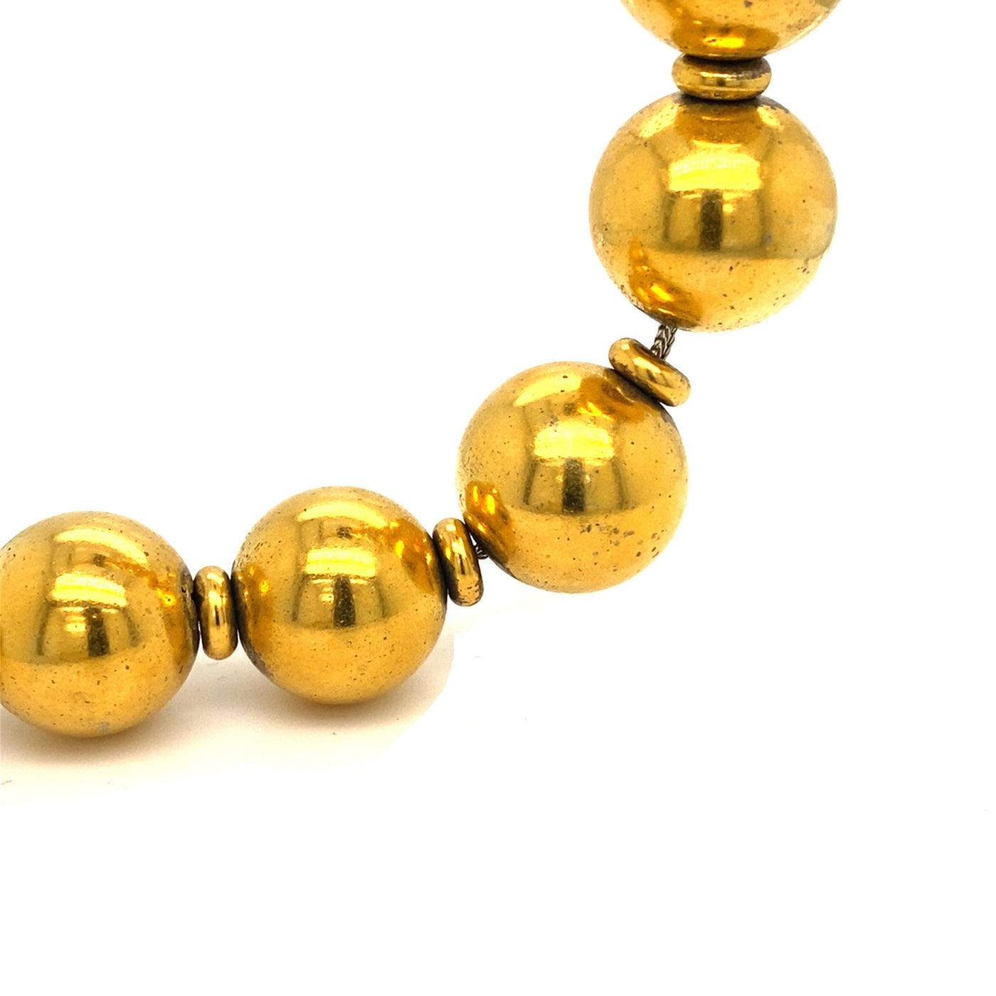 Bowling Gold - Schöne Kugelkette Silber vergoldet