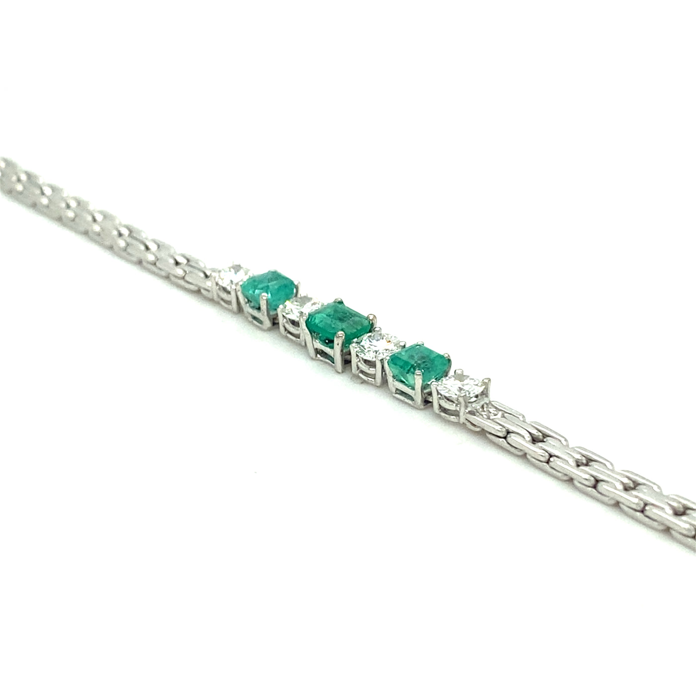 Sparkling Line Up - Smaragd Diamant Armband