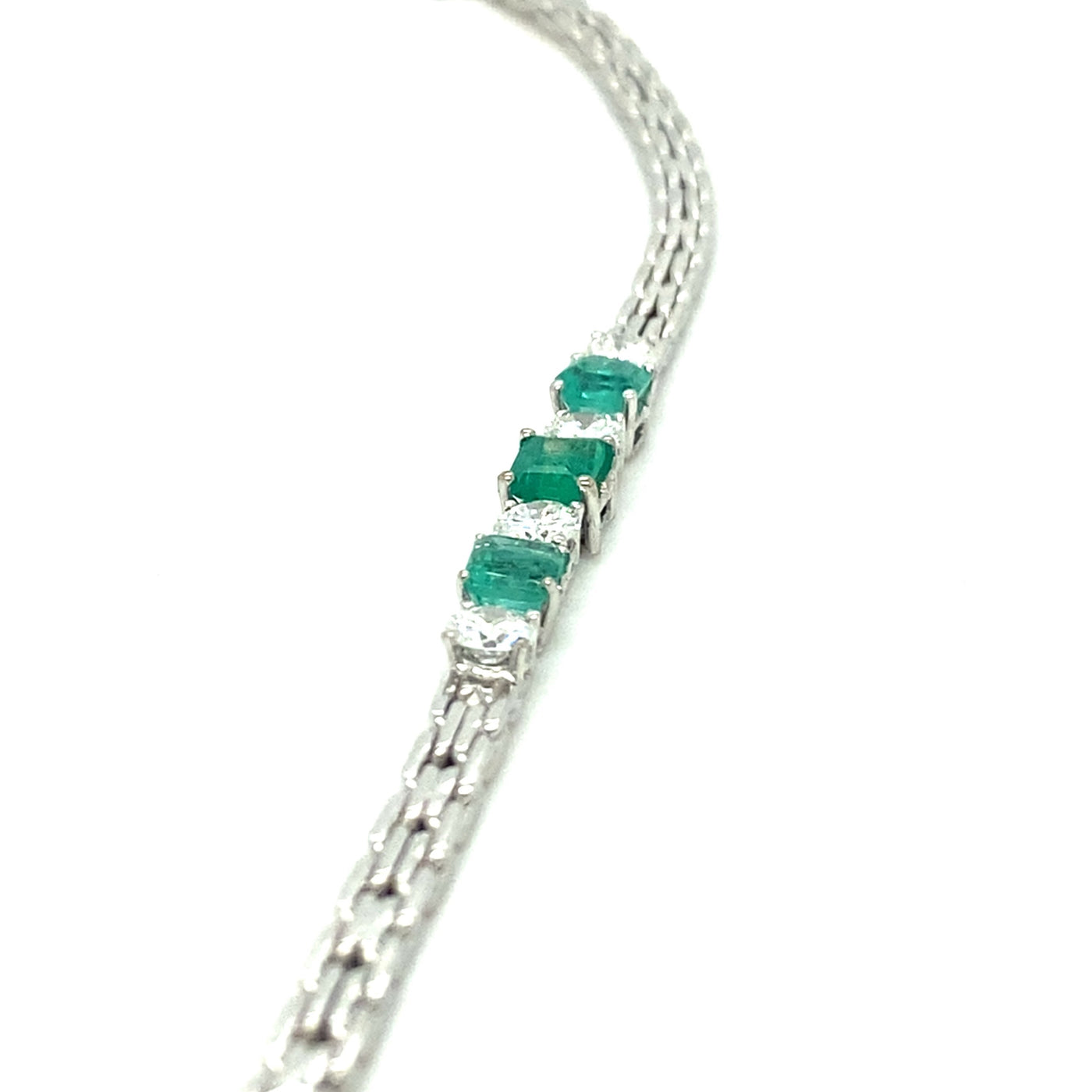 Sparkling Line Up - Smaragd Diamant Armband