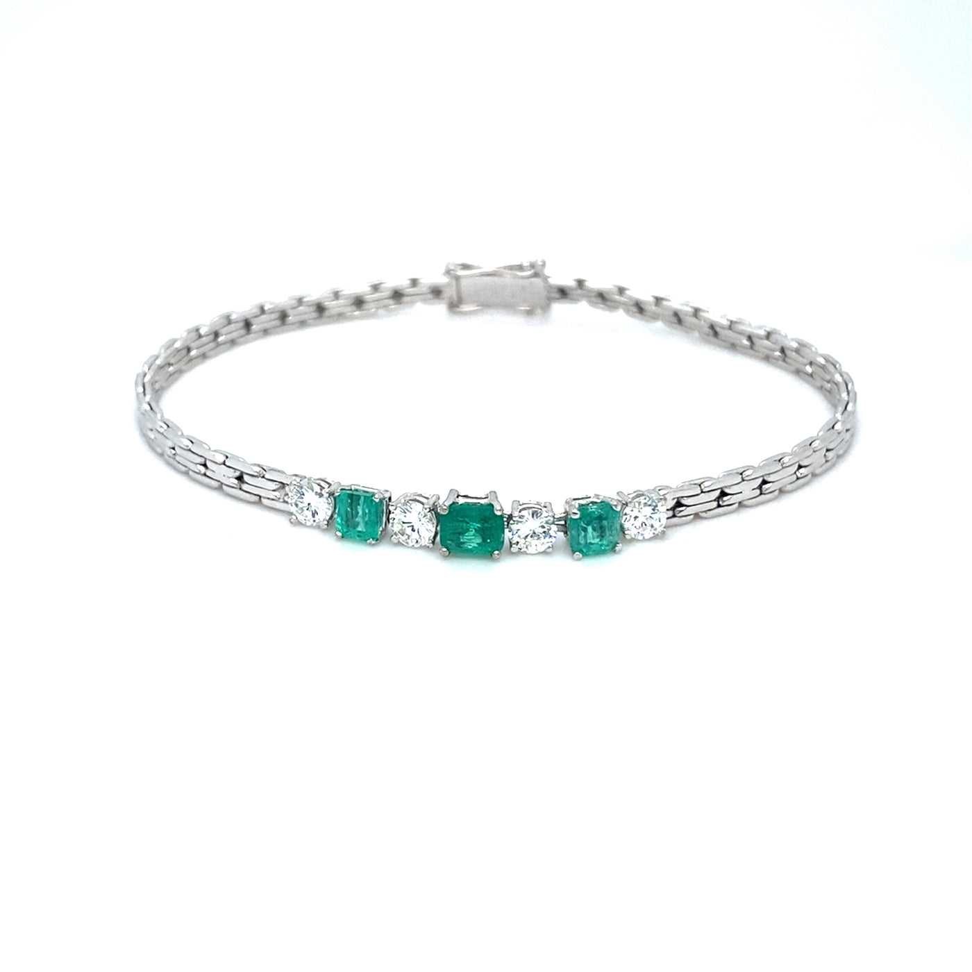 Sparkling Line Up - Smaragd Diamant Armband