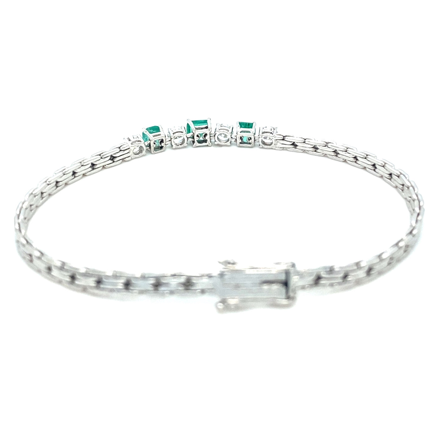 Sparkling Line Up - Smaragd Diamant Armband