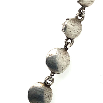 Shine Bright - Jugendstil Silbercollier mit weißen Steinen
