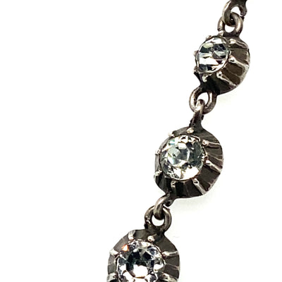 Shine Bright - Jugendstil Silbercollier mit weißen Steinen