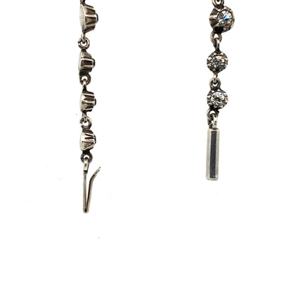 Shine Bright - Jugendstil Silbercollier mit weißen Steinen
