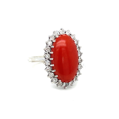 Call me Daisy - Goldener Korallenring mit Diamanten