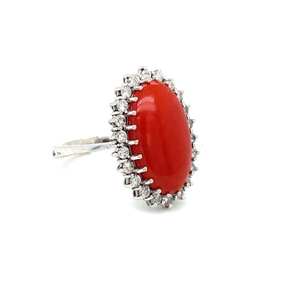 Call me Daisy - Goldener Korallenring mit Diamanten