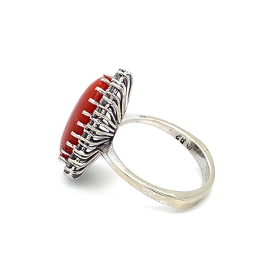 Call me Daisy - Goldener Korallenring mit Diamanten