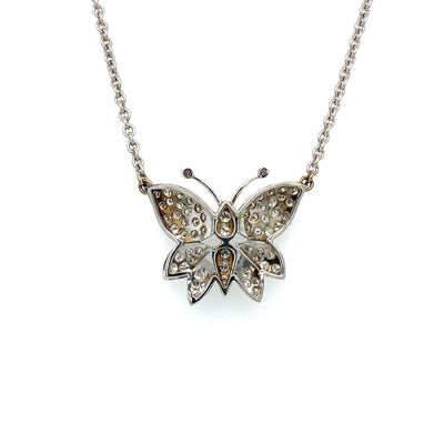 Flapping Wings - Diamantenbesetztes Schmetterlingscollier