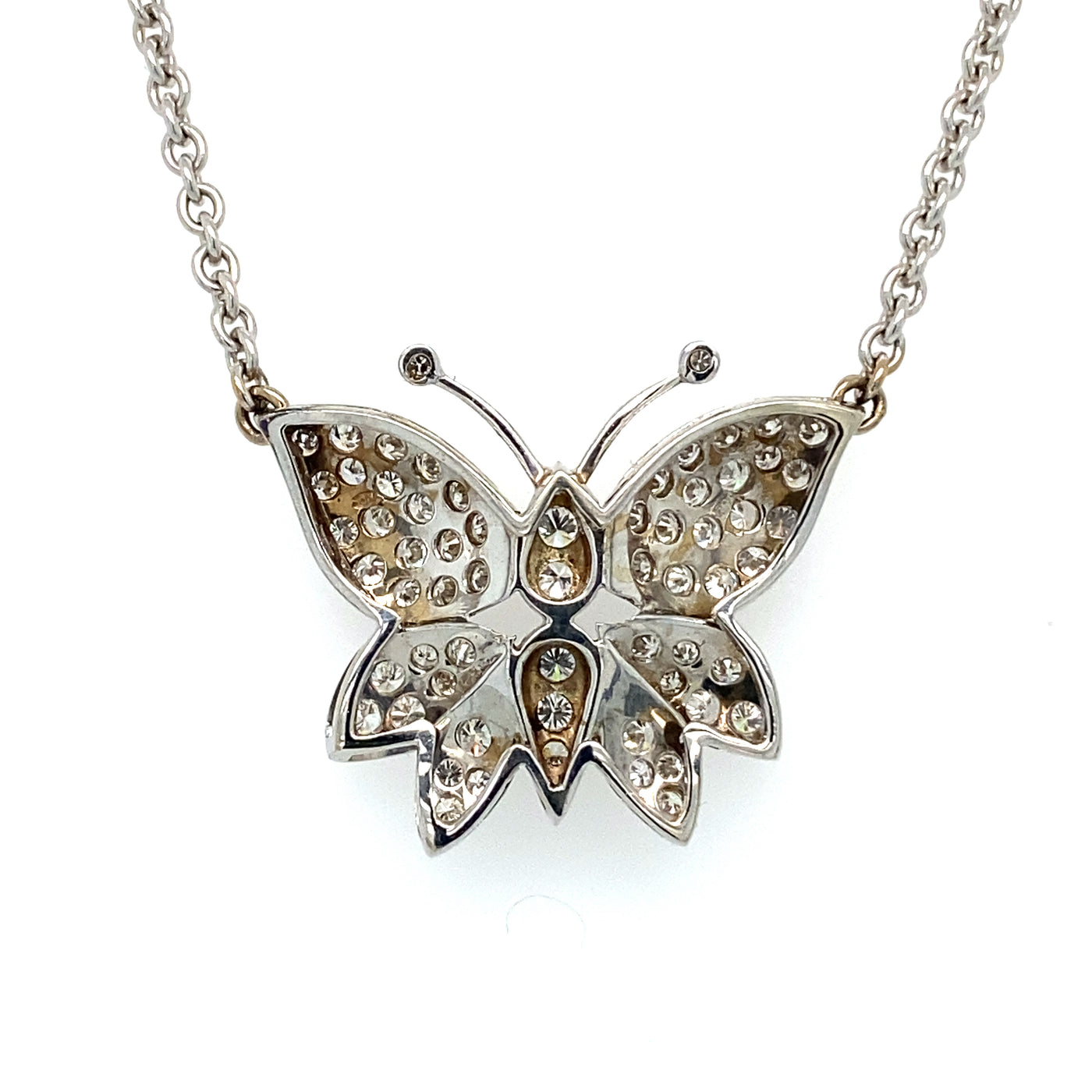Flapping Wings - Diamantenbesetztes Schmetterlingscollier