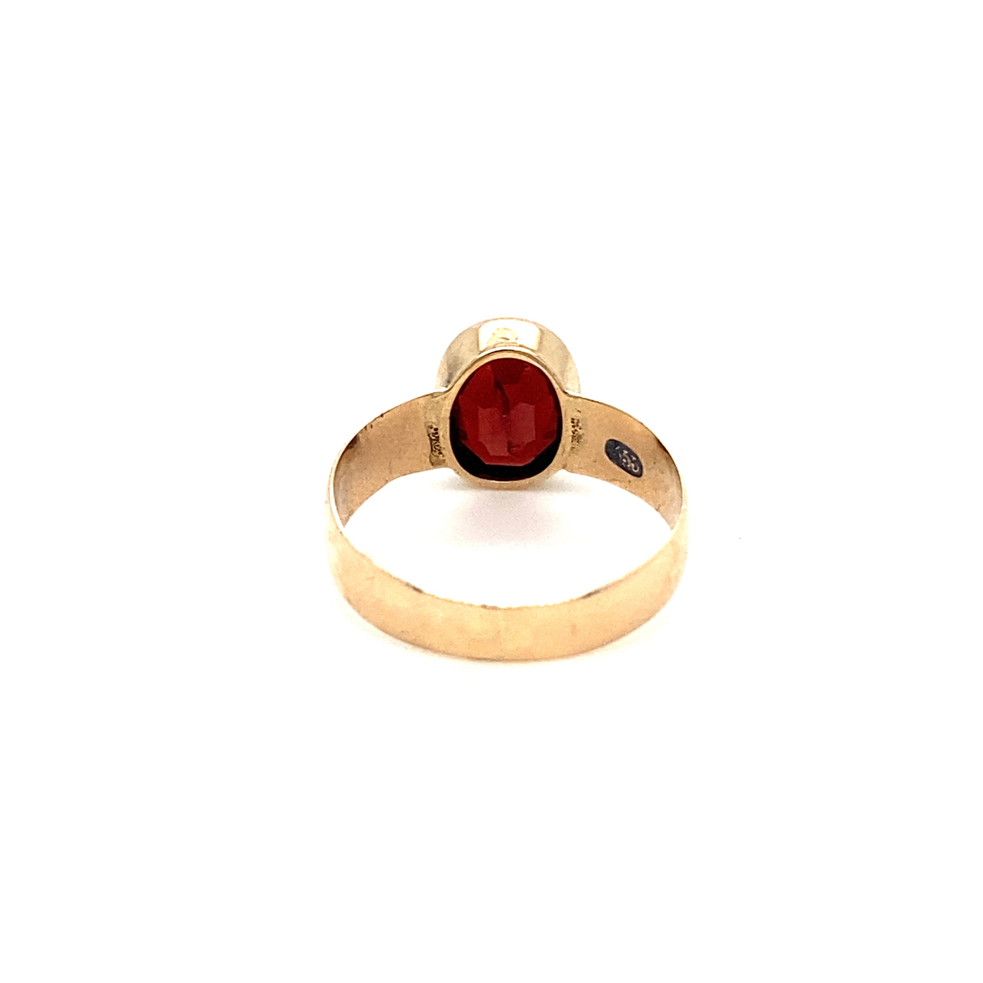 Oval Garnet - Puristischer Granatring