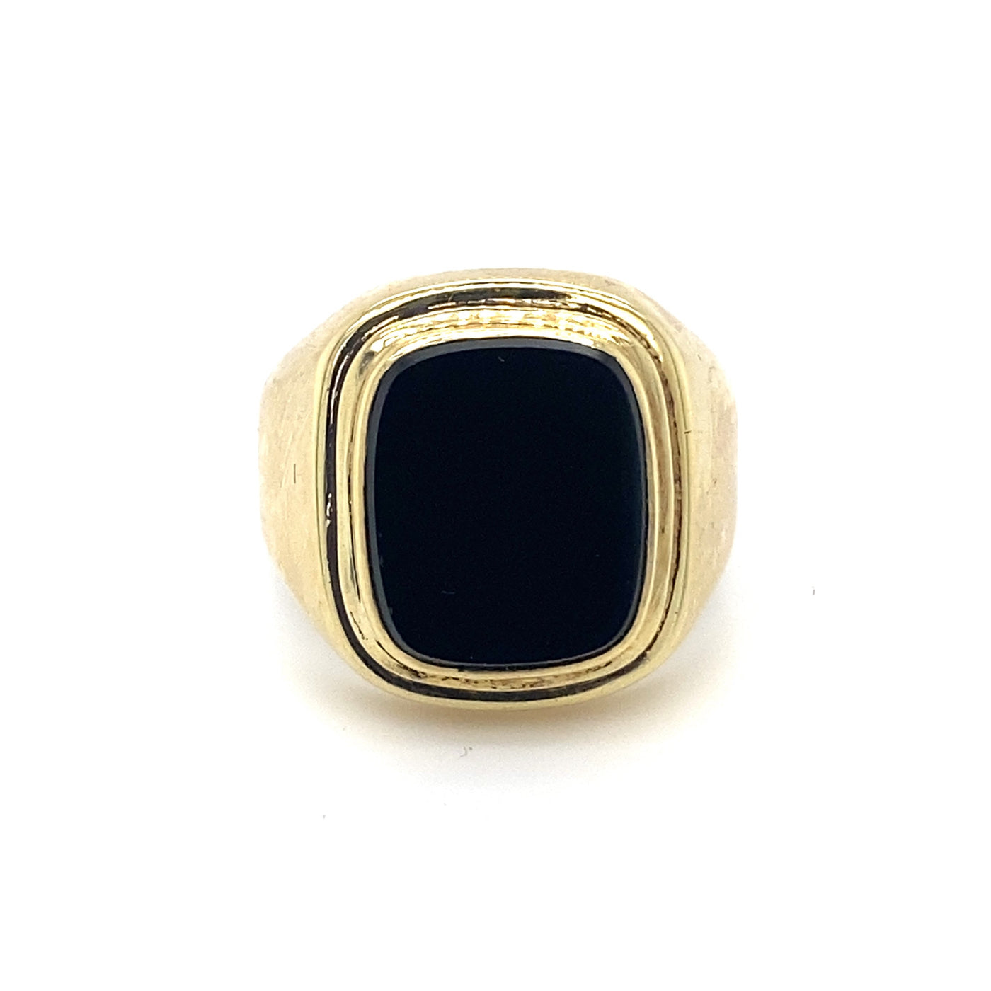 Goldener Siegelring mit schönem Onyx