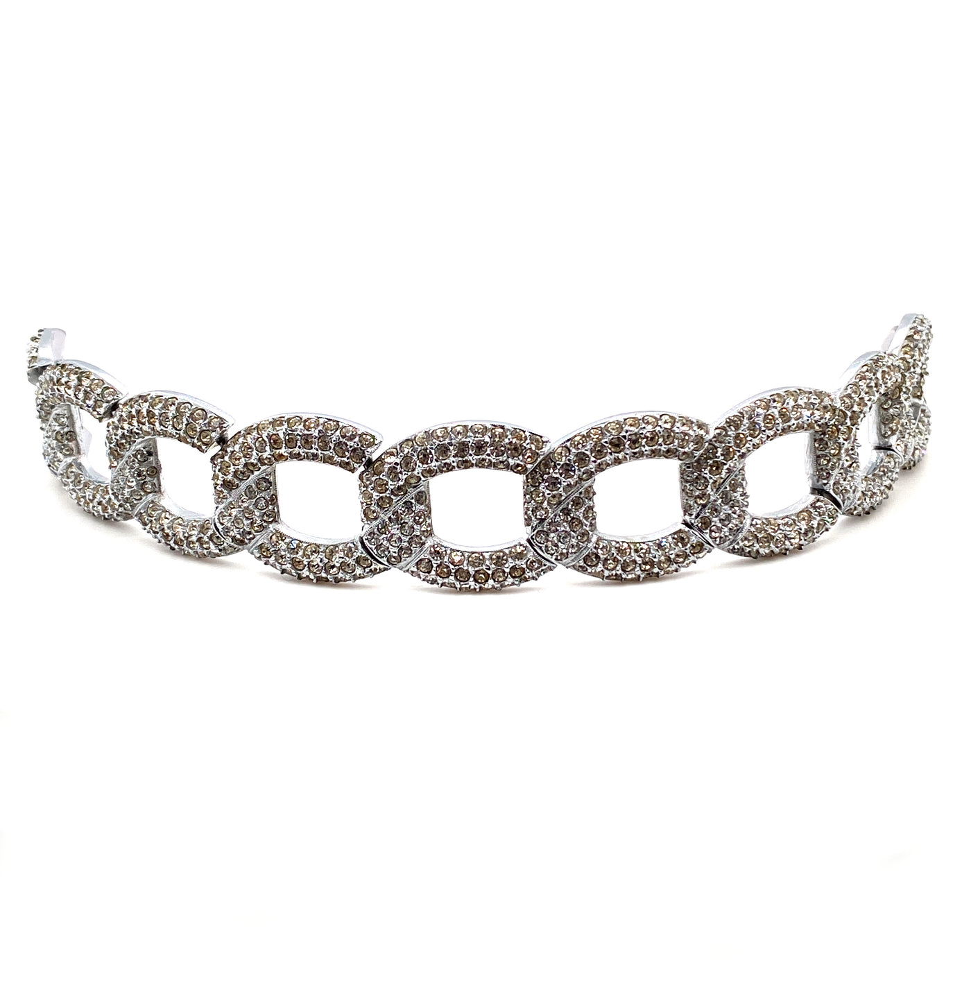 Metallarmband mit Strass-Steinen