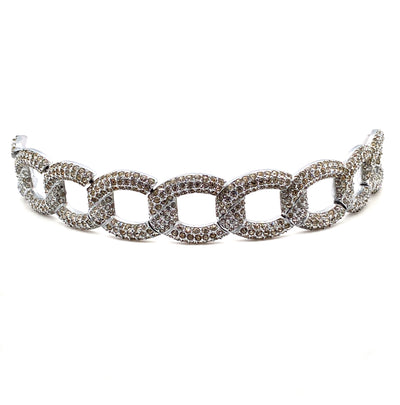 Metallarmband mit Strass-Steinen