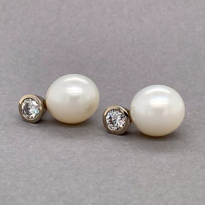 Girl With a Pearl Earring - Perlenohrringe mit Diamanten