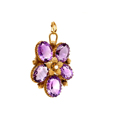 The Purple Blossom - Silberanhänger Amethystblüte