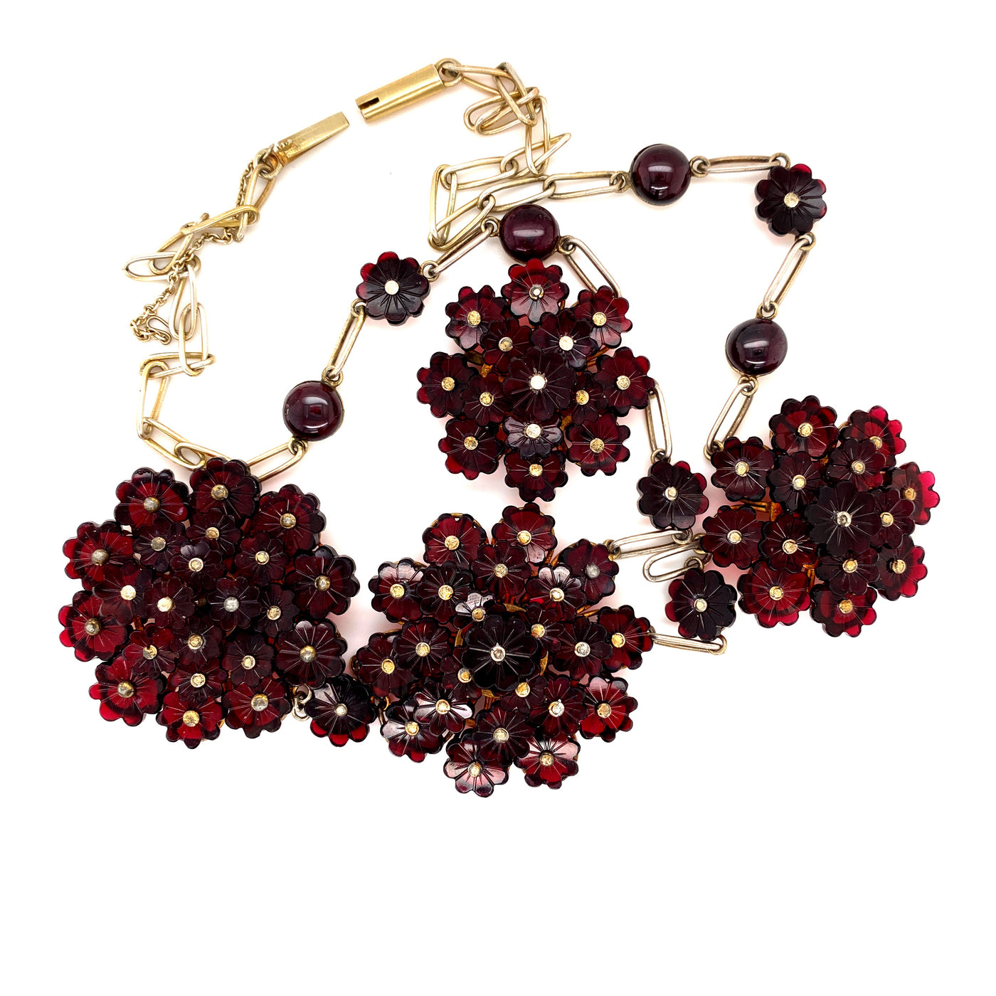 Flower Bomb - Opulentes Granatcollier