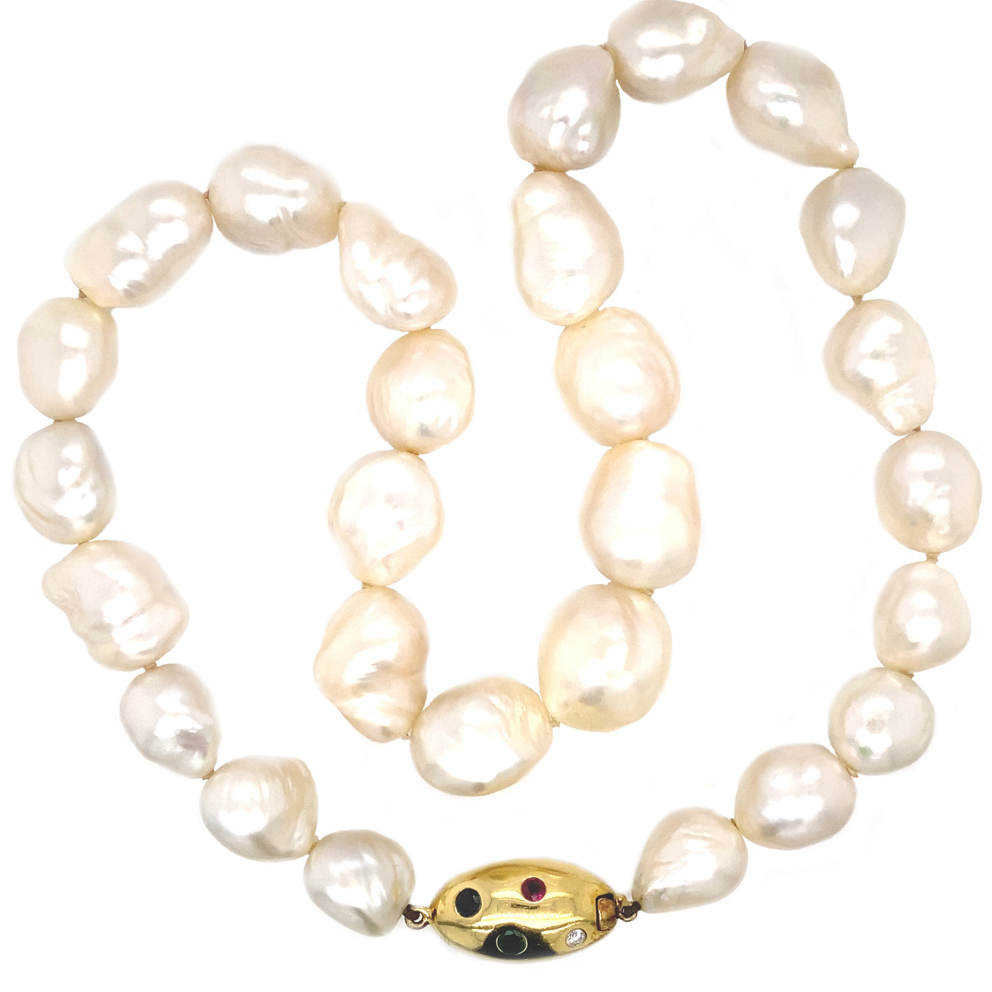 Bold Pearls - Süsswasser Perlenkette Barock