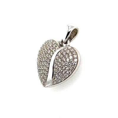 White Heart - Modernes Weißgoldherz mit Diamanten