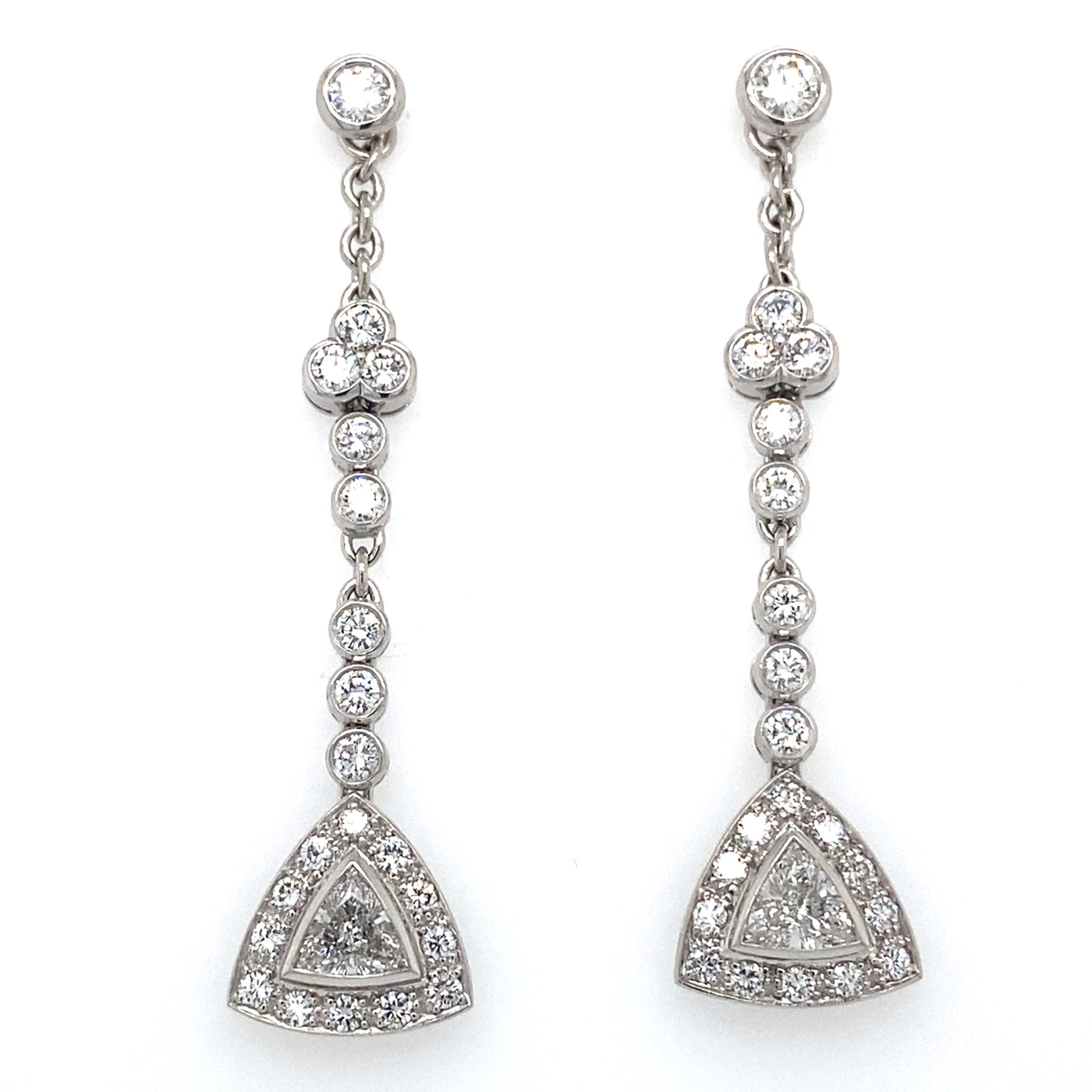 The Diamonds - Elegante, lange Diamantohrhänger