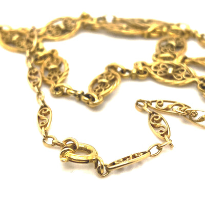 French Dressing - Filigrane Goldkette mit Ornamenten