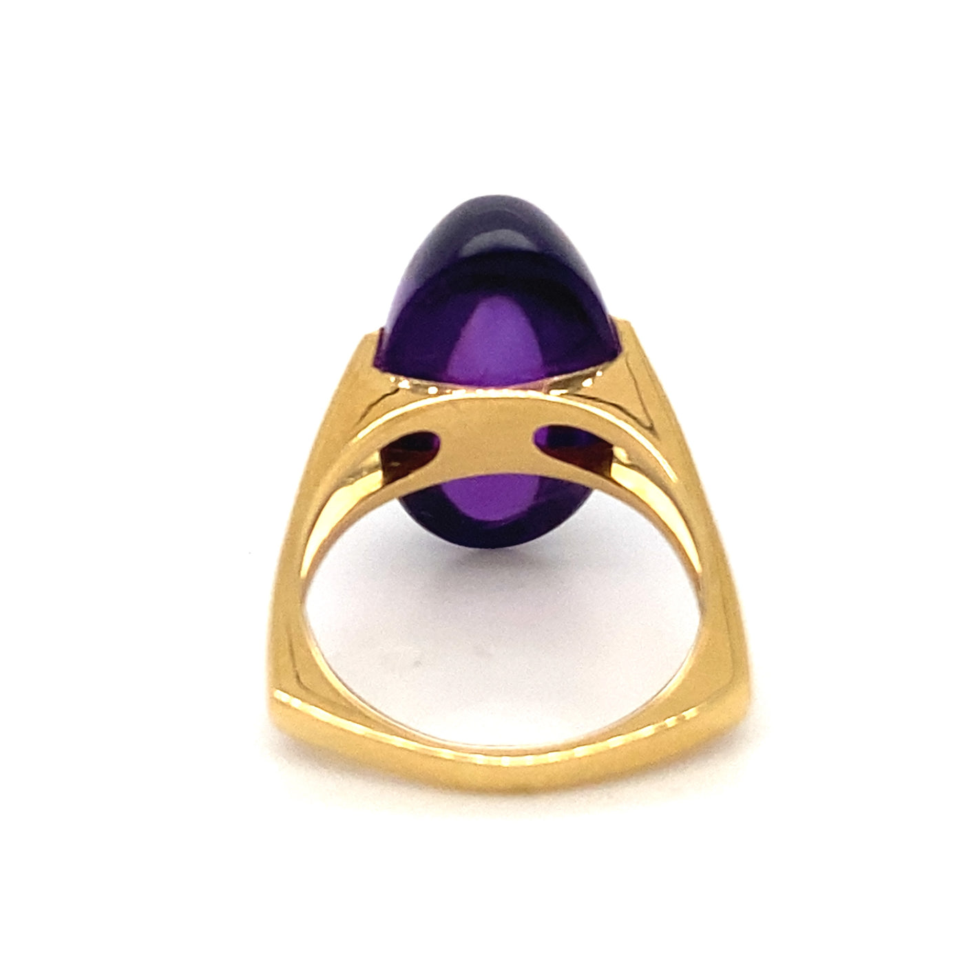 In the Tongs - Moderner Goldring mit schönem Amethyst