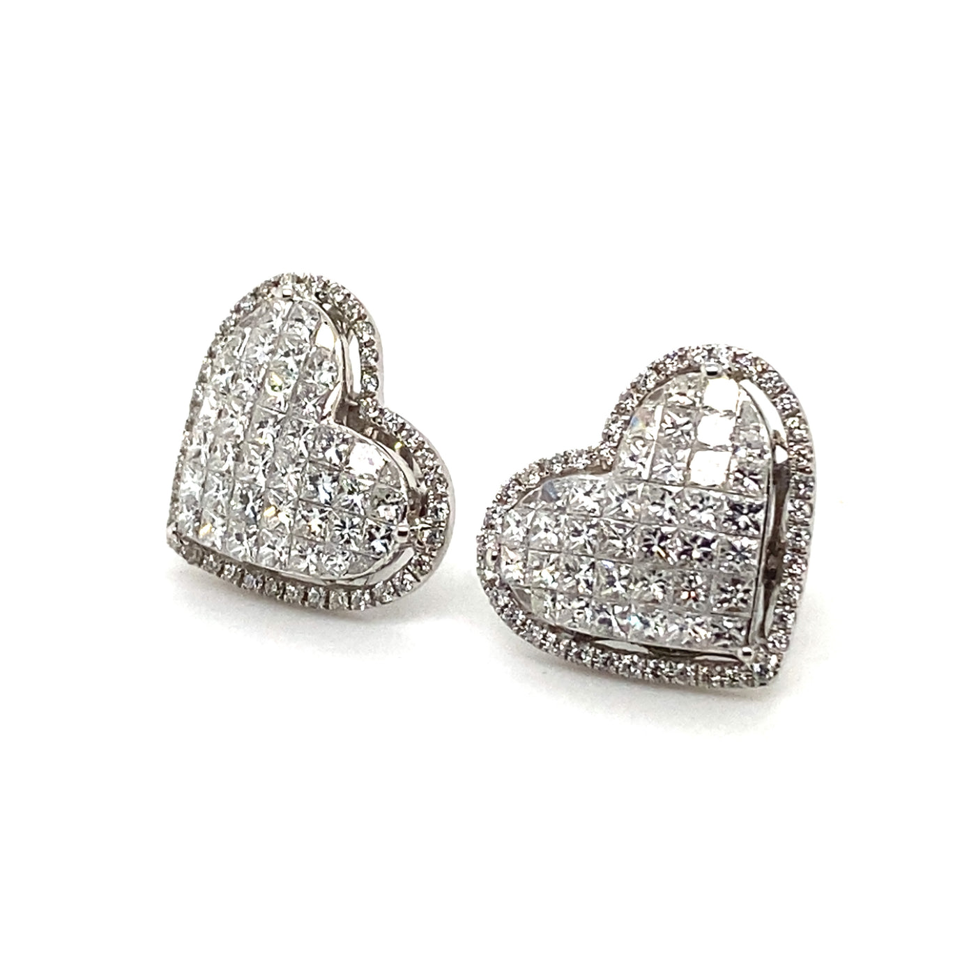 Diamond Heart - Schöne Herzohrstecker mit Diamanten