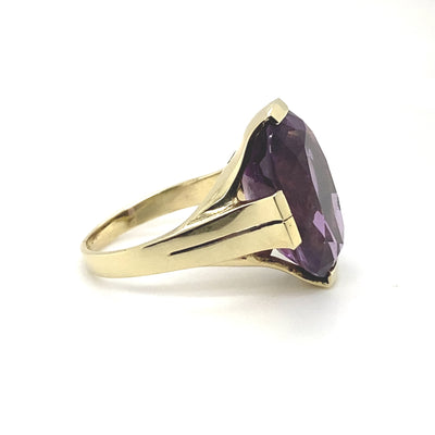 Pure Purple - Zeitloser, goldener Amethystring