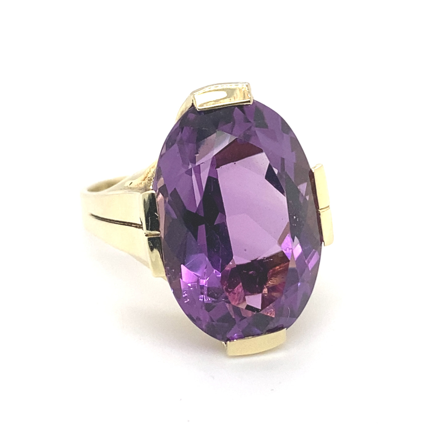 Pure Purple - Zeitloser, goldener Amethystring