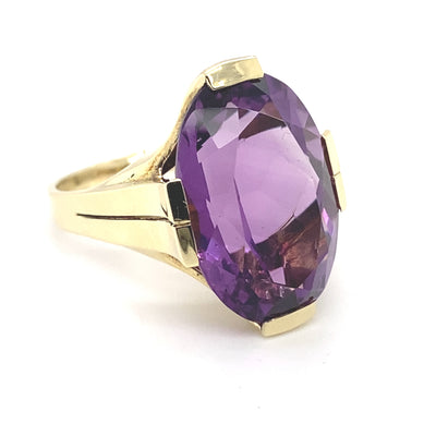 Pure Purple - Zeitloser, goldener Amethystring