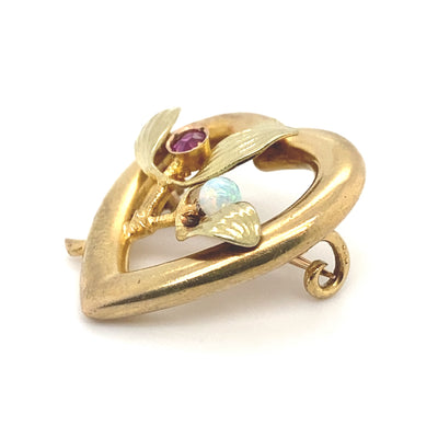 Playful Heart - Herzbrosche Jugendstil