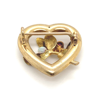 Playful Heart - Herzbrosche Jugendstil