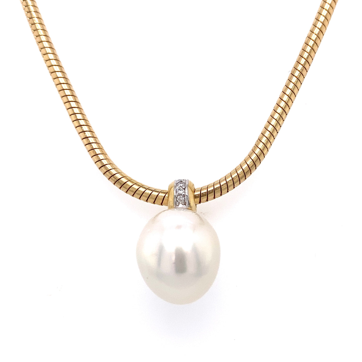 The Pearl on the String - Pures Goldcollier mit Perle