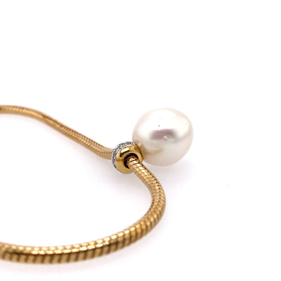 The Pearl on the String - Pures Goldcollier mit Perle
