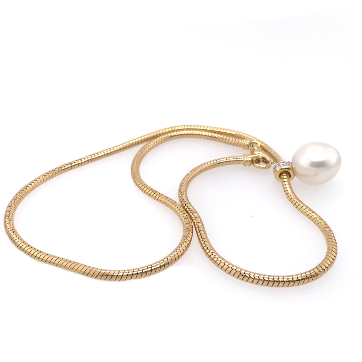 The Pearl on the String - Pures Goldcollier mit Perle