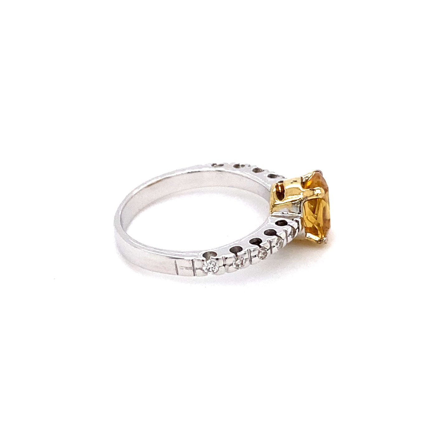 Purity - Bicolorring mit Diamanten und Citrin