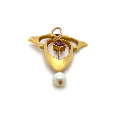 A Noble Drop - Goldener Jugendstilanhänger
