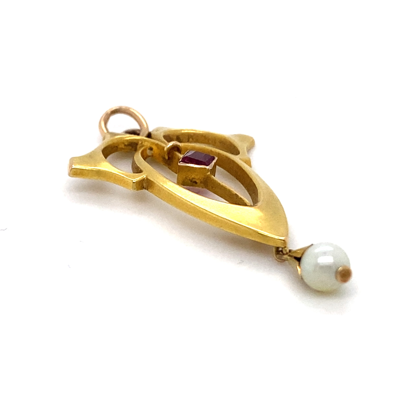 A Noble Drop - Goldener Jugendstilanhänger