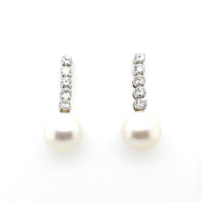 Drop of Pearls - Exquisite Perlohrringe mit Diamanten