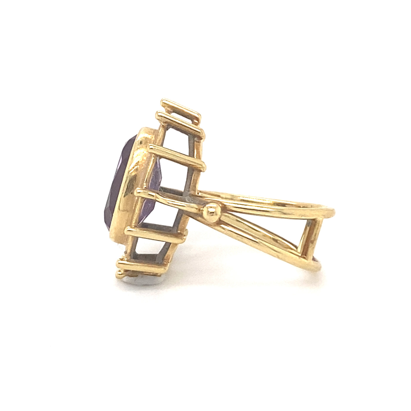 The Playfulness - Verspielter Goldring mit Amethyst