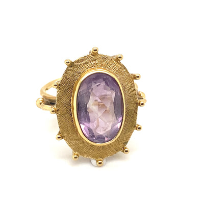 The Playfulness - Verspielter Goldring mit Amethyst