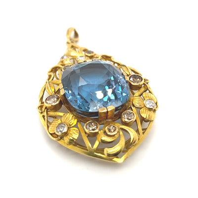 It's a Blue Lagoon - Exquisiter Goldanhänger 40 ct.