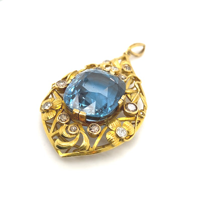 It's a Blue Lagoon - Exquisiter Goldanhänger 40 ct.