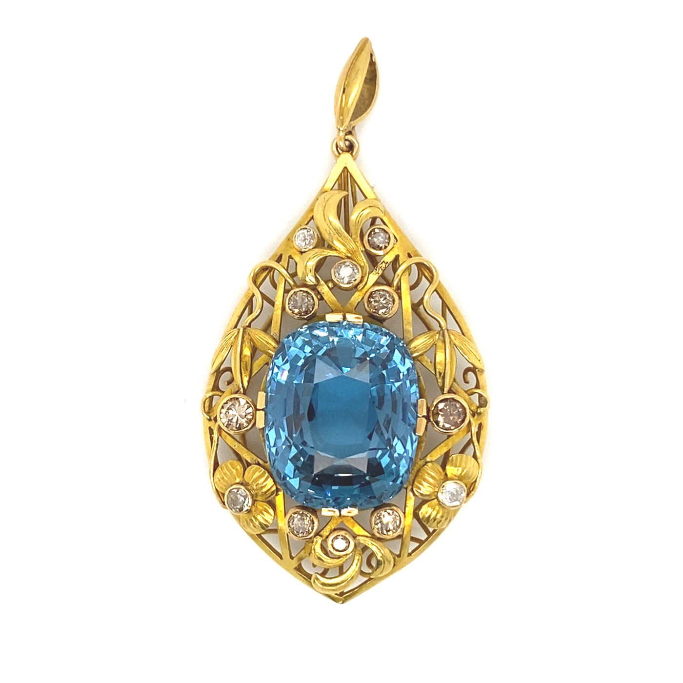 It's a Blue Lagoon - Exquisiter Goldanhänger 40 ct.