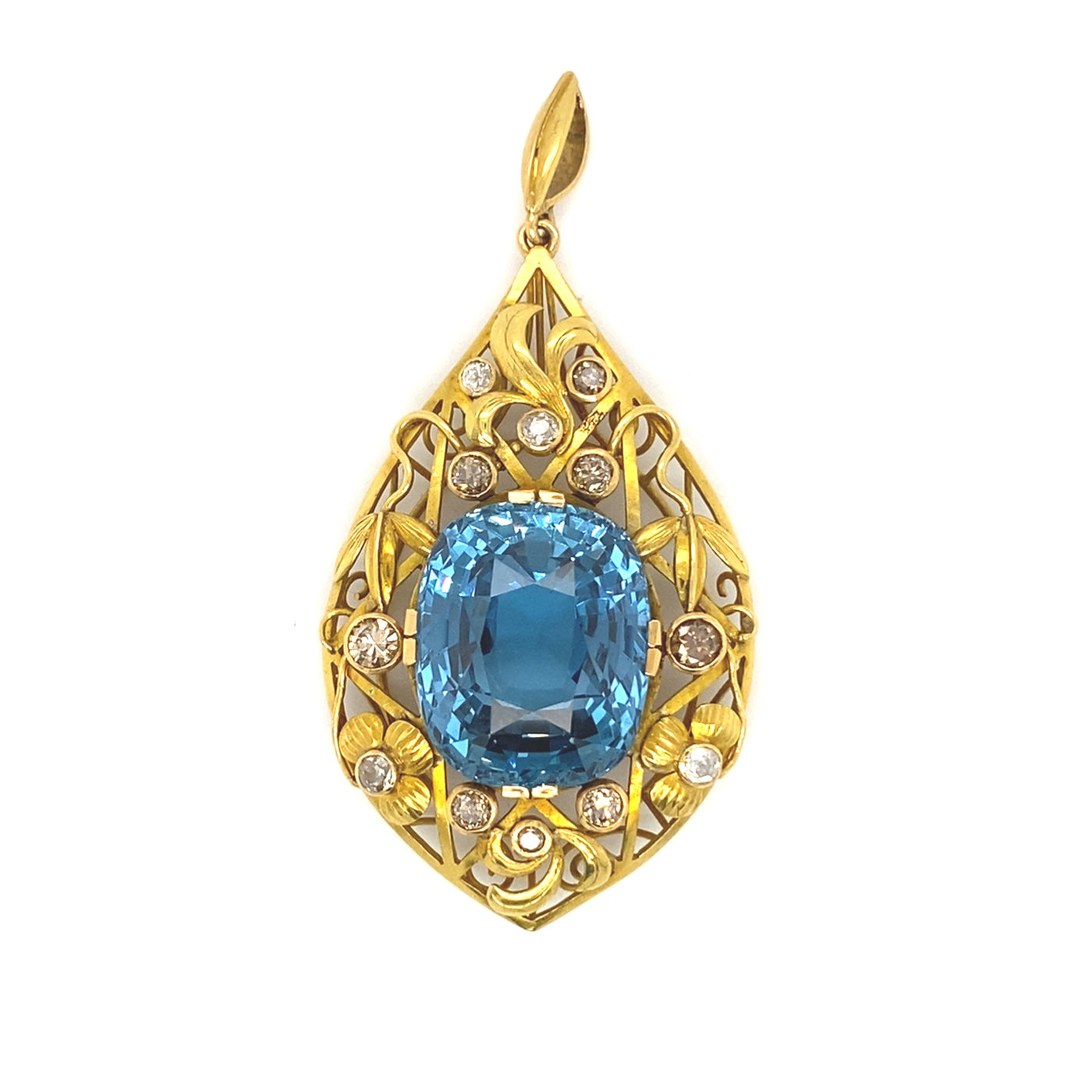 It's a Blue Lagoon - Exquisiter Goldanhänger 40 ct.