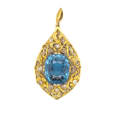 It's a Blue Lagoon - Exquisiter Goldanhänger 40 ct.