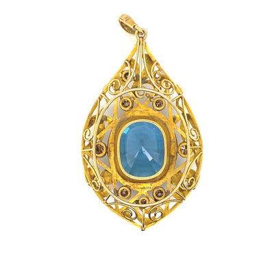 It's a Blue Lagoon - Exquisiter Goldanhänger 40 ct.